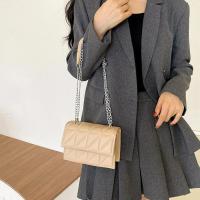 Bolso de hombro de diseñador a la moda para mujer, bolsos con asa de cuero PU, bolsos cruzados con correa de cadena para mujer - details 21