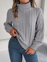 Suéter de punto de cuello alto para mujer, jersey de manga larga, Tops de moda, blusa de punto, novedad de otoño e invierno, 2023 - details 10