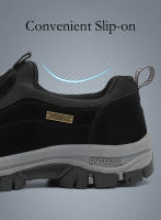 Zapatos de senderismo de marca para hombre, zapatos de Trekking al aire libre de cuero de ante, zapatillas de entrenamiento ligeras antideslizantes, zapatos de escalada para caminar - details 8