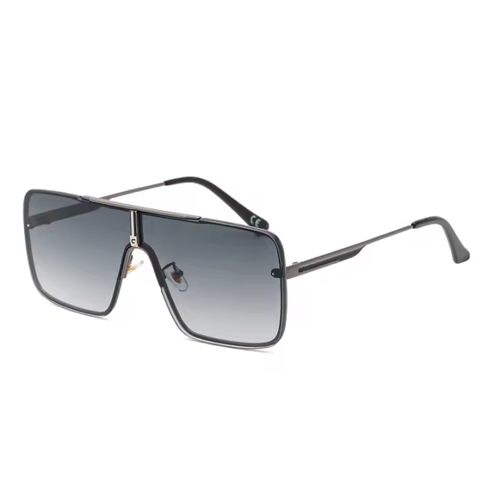 Gafas de Sol para Hombres de Moda Marco Cuadrado Grande Rojo de Red Estilo Callejero Tendiente - 1
