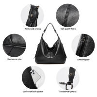 Bolso de hombro de piel sintética para mujer, conjunto de tres piezas, suave - details 26