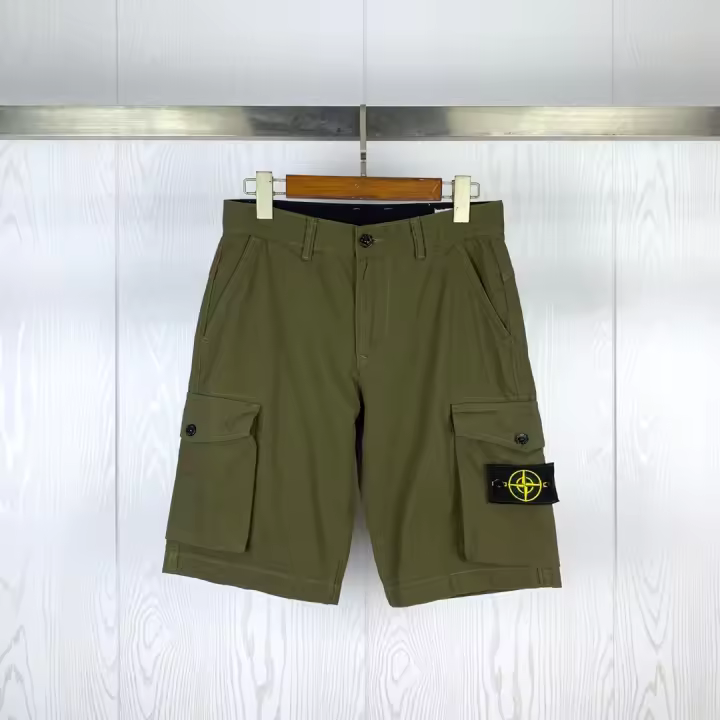 Pantalones cortos deportivos casuales de alta gama para hombre 2025, pantalones de trabajo bordados de verano Stone Island - 1