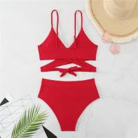 Bikinis de Cintura Alta 2025 Traje de Baño Cruzado con Tiras para Mujer - details 7