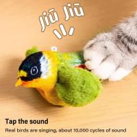 Juguete interactivo para gatos y pájaros, alas batientes, juguete de peluche para pájaros, funciona con pilas, estimulador de animales, gatitos, accesorios para gatos - details 2