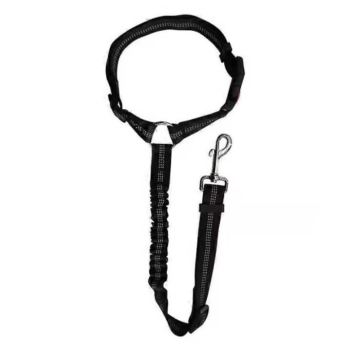 Reposacabezas ajustable para perros, cinturón de seguridad para coche, arnés de seguridad para mascotas, correa elástica - 1