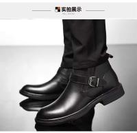 2025 Productos innovadores Botas de cuero estilo motocicleta Zapatos formales para hombres - details 0