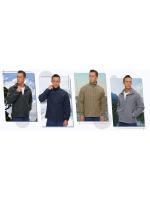 Full Zip Up Green Fleece Jacket Thermal Warm Work Coats Mens Zipper Pockets Jacket Hiking Training Outwear Windbreaker - details 3