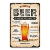 Carteles de cerveza fría, carteles de lata de Metal Vintage, bebida Retro, Bar, Club, Pub, restaurante, placa de decoración artística de pared - details 16