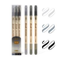 Rotuladores artísticos de acuarela no tóxicos, juego de pinceles de plástico de gran capacidad, bolígrafo de colores de doble cabeza, resistente al desgaste, secado rápido - details 7