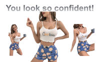 Conjunto de pijama para mujer, Tops blancos con cuello Halter y pantalones cortos azules, ropa de dormir para el hogar, traje para dormir - details 3