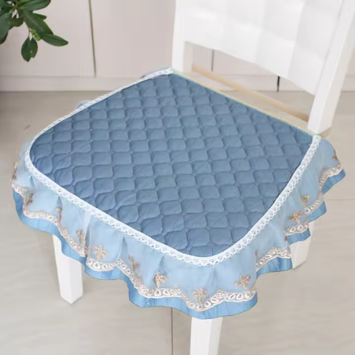 Cojín cómodo con vendaje para silla, cojín de asiento Universal antideslizante, cojín de asiento suave de estilo europeo, decoración del hogar - 1