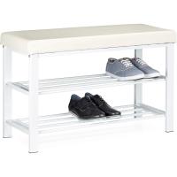 RecibidorEntradaVestidor6-8 ParesMetal-Cuero Sintético2 Pisos49x81x31 cmBlanco - details 0
