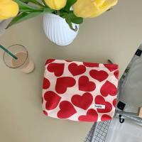 Bolsa de Maquillaje de Peluche con Patrón de Corazón de Gran Capacidad - details 1