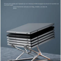 Soporte de aleación de aluminio de doble capa para portátil soporte de refrigeración soporte de almacenamiento de estante elevad - details 7