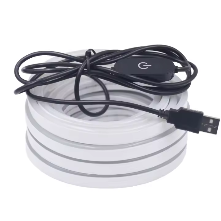 Tira de luces LED con Sensor táctil, cinta de luz de neón Flexible, impermeable, regulable, 5V, USB, lámpara de iluminación para decoración de habitación - 1