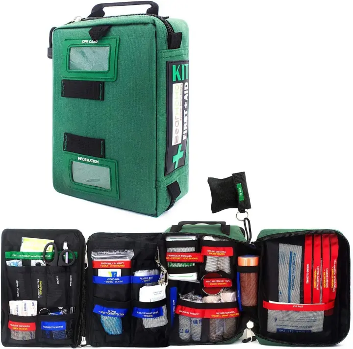 BearHoHo-Kit de primeros auxilios para emergencias, Kit médico de supervivencia para Trauma, 255 piezas - 1