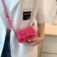 Mini bolso de mensajero pequeño con hebilla de cinturón Retro para mujer, bolso de hombro cuadrado con cadena ligera de cuero PU - details 18