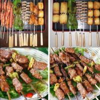 Juego de 20 Palillos para Barbacoa de Acero Inoxidable con Mango de Madera - details 3