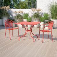 Muebles Mesa de Patio de Acero 35.5SQ, Metal, Oro, 35.5' Cuadrado - details 8