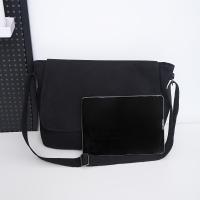 Bolso Bandolera de Nailon Negro de Color Sólido con Cierre de Cremallera y Forro de Poliéster - details 4