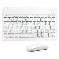 Miniteclado inalámbrico con Bluetooth, dispositivo para ipad, teléfono, tableta, ruso, español, para Android, ios, Huawei, Samsung, Xiaomi - details 8