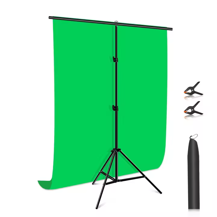 PULUZ-soporte de fondo en forma de T para estudio fotográfico, Kit de soporte de barra transversal con Clips, 1x2m - 1