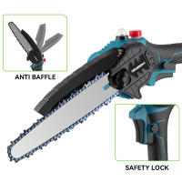 NEWBENY-sierra eléctrica sin escobillas de 1500W, motosierra de madera de mano inalámbrica de 8 pulgadas, herramienta eléctrica de corte de jardín para Pin de batería Makita - details 7