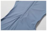 Traje de Yoga para Mujeres Mono con Cierre de Cremallera Manga Corta Gimnasio Push Up Ropa de Entrenamiento Fitness Bodysuit Sportswear Jumpsuits Material Exterior de Nylon Adecuado para Primavera/Verano - details 26