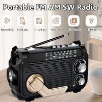 Portátil de alta sensibilidad FM AM SW Radio carga Receptor solar de emergencia manivela Bluetooth altavoz reproductor de música Audio AUX - details 2