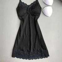 Ropa interior de seda, fragmentos de Ence, mini vestido de noche con tirantes exquisitos, sin tapete en el pecho, pijamas de mujer - details 9