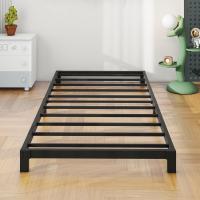 Cama con Plataforma de Metal, Marco de Cama de 140 x 200 cm, Cama de Metal con somier de láminas de Metal, Moderna Cama de Metal para Adultos, niños, Adolescentes, fácil Montaje - details 10