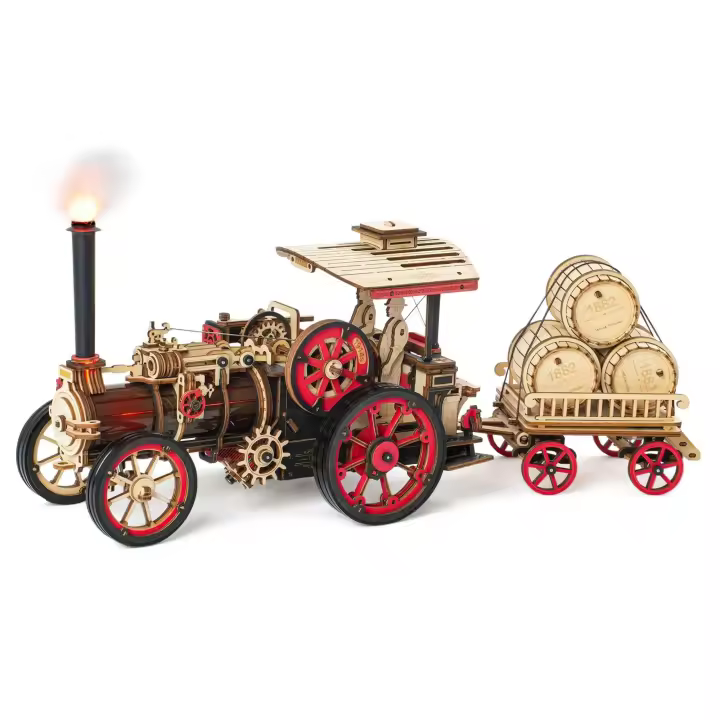 Modelo de Tren Locomotora Robotime Rokr Rompecabezas de Madera 3D para Adultos - 1