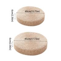 Cojín futón de paja Natural de estilo japonés duradero, cojín de Tatami redondo hecho a mano, estera de suelo tejida para ventana - details 0