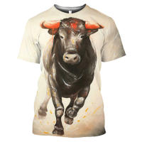 Camiseta de toro español para hombre, Tops con estampado 3D, sudadera de manga corta a la moda, jersey de cuello redondo de verano, ropa informal - details 8