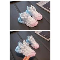 Zapatos para niñas Zapatillas con botón giratorio Suela suave Zapatos de malla transpirable antideslizantes Zapatos para correr para niños de primavera y otoño - details 5