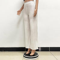 Moda femenina New -End Color sólido Pierna ancha con lentejuelas drapeadas Pantalones casuales para mujer - details 41