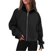 Sudaderas con cuello alto para mujer, cárdigan, abrigos de otoño e invierno - details 5