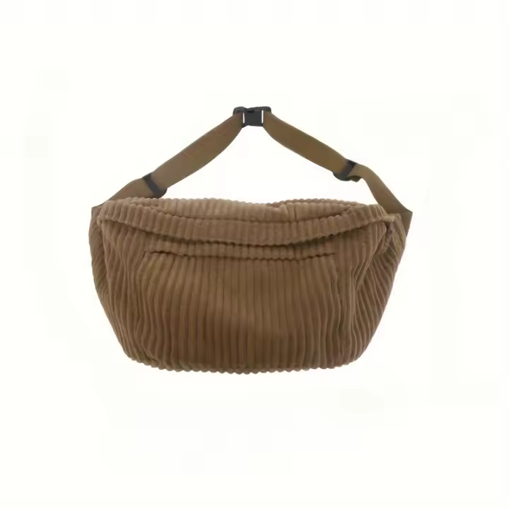 1 bolso bandolera de pana de gran capacidad, bolso cruzado de moda versátil - 1