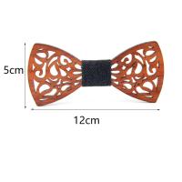 Corbata De Madera Hecha a Mano Para Hombres Estilo Novedoso 12cm Accesorios De Moda Sostenible Y Ecológica Corbata De Poliéster - details 3