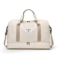 Bolsa de lona de lujo de gran capacidad: versátil bolso de hombro y bandolera con bolsillos laterales dobles, bolsillos de separación en seco y húmedo para viajes y gimnasio - details 7