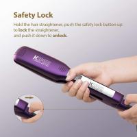 Plancha de pelo KIPOZI profesional de titanio con pantalla LCD Digital, rizador de calentamiento instantáneo de doble voltaje - details 5