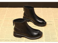 Botas Martin de piel de vaca de primera capa para mujer 2025 nuevas botas de plataforma para mujer botas cortas de otoño e invierno botas de cuero de tacón grueso para mujer. - details 6
