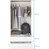 Organizador de Armario de Estilo Canadian 2 Puertas, 2 Cajones Acabado en Roble Blanco - details 7