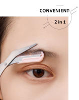 Cepillo De Cejas Profesional Para Mujer Con Tijeras De Cejas Y Cuchillo De Rostro Accesorios De Maquillaje De Acero Inoxidable - details 5