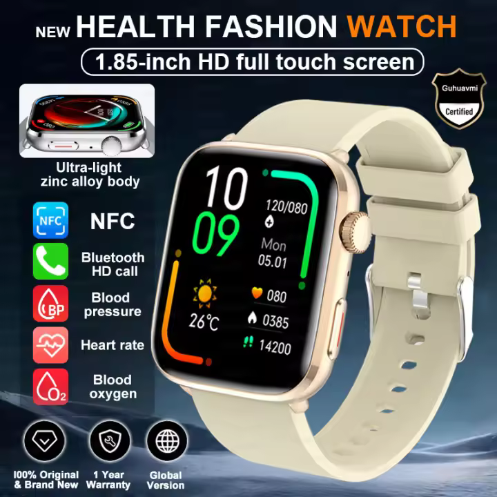 2025 Relojes inteligentes saludables para hombres y mujeres Nuevo para Android iOS Diagnóstico AI NFC Relojes inteligentes Hombres Presión arterial Frecuencia cardíaca IP68 Impermeable Salud Track Smartwatches Mujeres ﻿ - 1