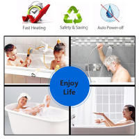 Calentador de agua eléctrico instantáneo sin tanque, 6500W, cocina, baño, ducha, 220V - details 2