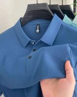 Nueva camiseta personalizada de verano de alta gama para hombre, Polo de marca de moda de negocios de manga corta de color sólido, cómodo y transpirable - details 25