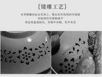 Linglong-Juego completo de tazas de cerámica para el hogar, cuenco, olla, panal, porcelana azul y blanca, cervecería de té - details 2