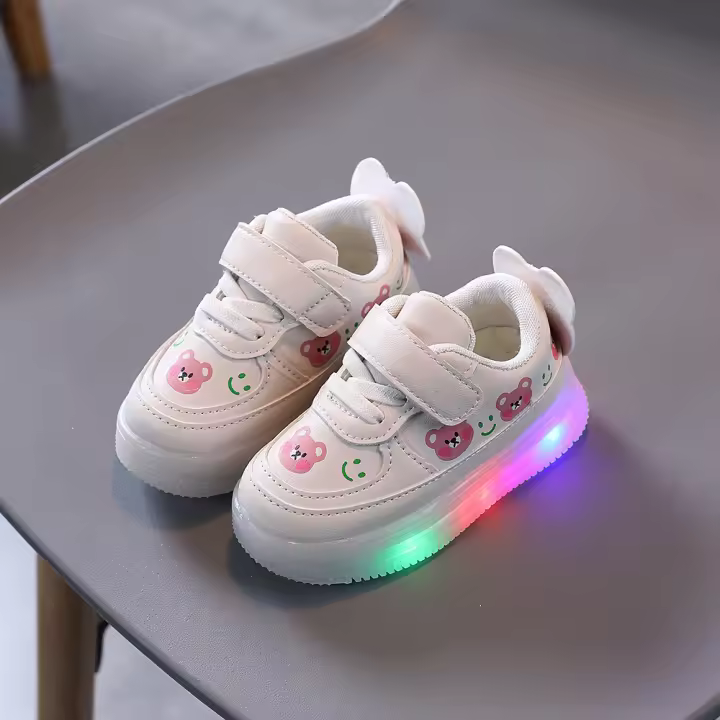 Zapatos ligeros para niños de 1 a 6 años,zapatos para niños pequeños, zapatos blancos de suela blanda para bebés pequeños, marea - 1