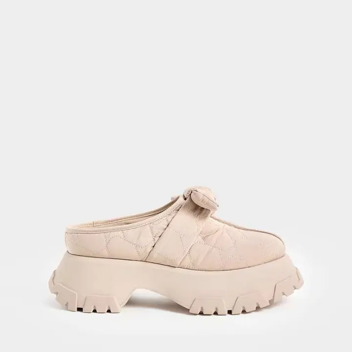 2024 Diapositiva de las mujeres de la cabeza redonda de la piel de serpiente grabada en relieve de los deslizadores del vestido de los zapatos planos del nuevo diseño de la moda - 1